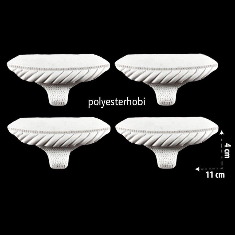 AY 107 - 4 Lü Ayak Set Ham Polyester Obje