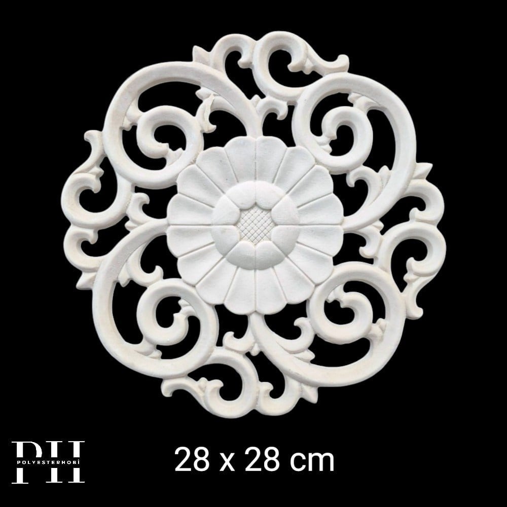 DA 402 - Osmanlı Geleneksel Desen Pano Ham Polyester Dekoratif Asılabilir Duvar Obje