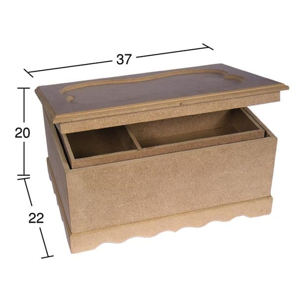 Dikiş Kutusu İçi Çıkan Ham Mdf Dekoratif Organizer KU 229
