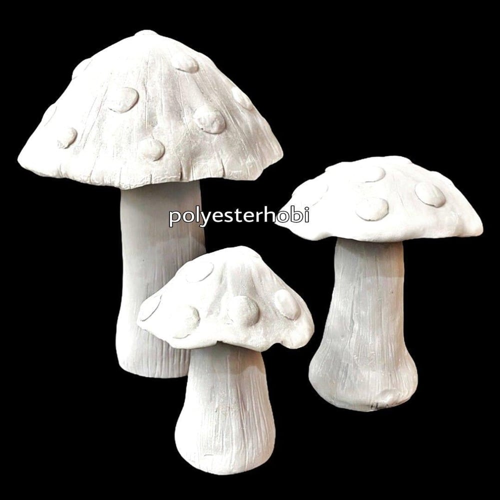 Ob 1125 - Mantar Küçük Boy Ham Polyester Obje