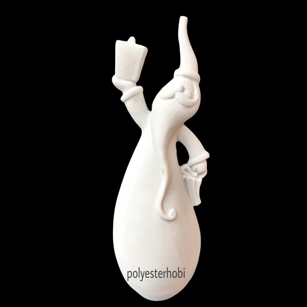 OB 1263 - Işıklı Noel Baba Ham Polyester Obje