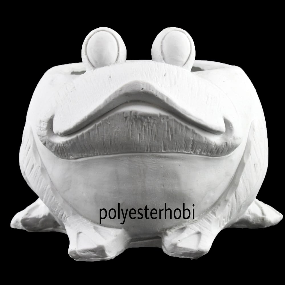 OB 1389 - Kurbağa Saksı Ham Polyester Obje