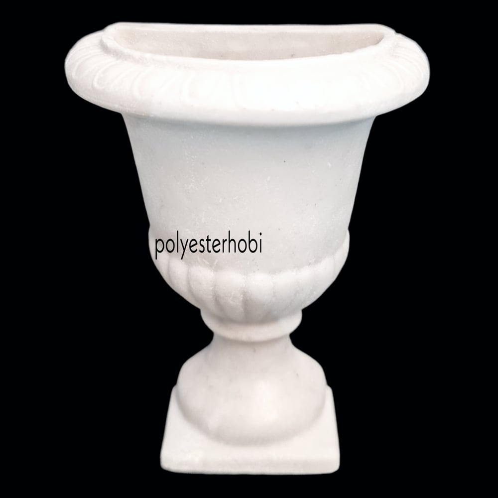 Ob 155 - Yarım Saksı Duvar Vazo 2 Ham Polyester Obje