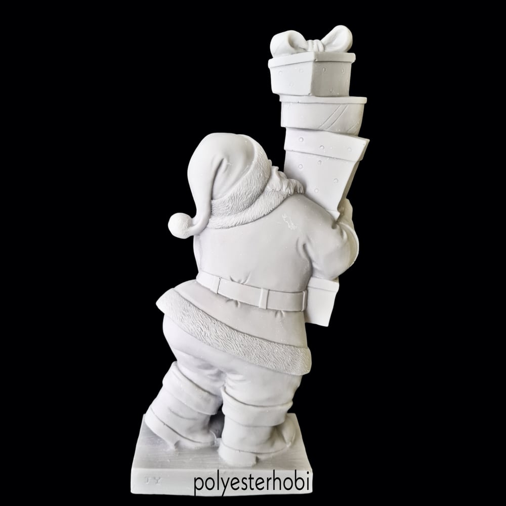 OB 1715 - Noel Baba Hediye Paketli Ham Polyester Obje