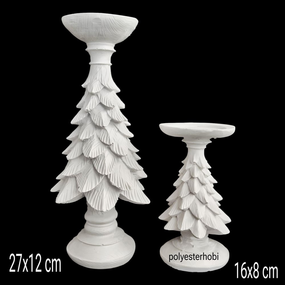 OB 1719 - ÇAM AĞACI MUMLUK BÜYÜK BOY HAM POLYESTER OBJE