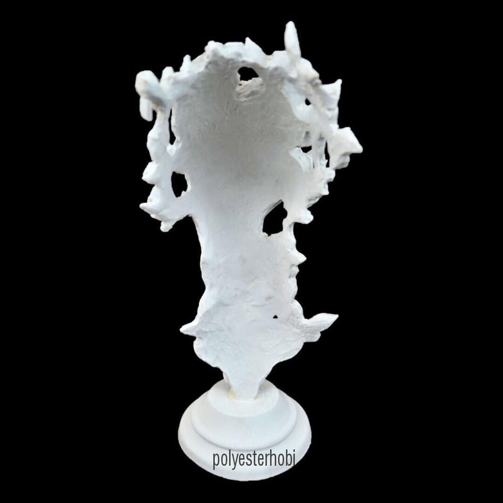 Ob 1833 - Soyut Modern Çiçek Detaylı Mask Ham Polyester Obje