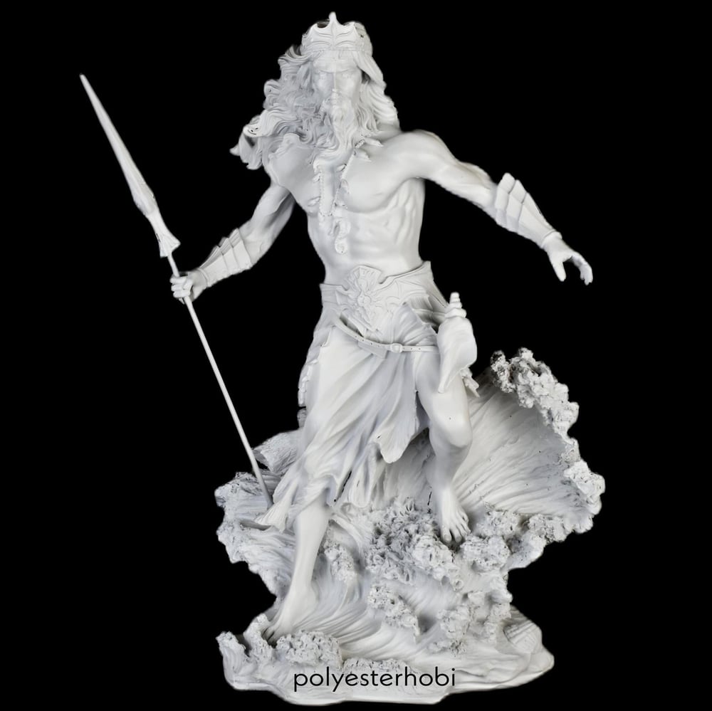 Ob 1900 - Poseidon Büyük Büst Ham Polyester Obje