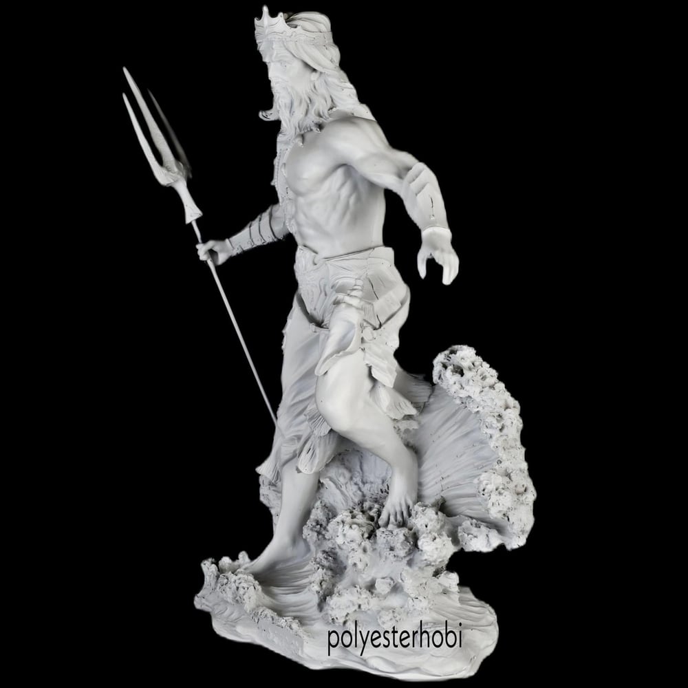 Ob 1900 - Poseidon Büyük Büst Ham Polyester Obje