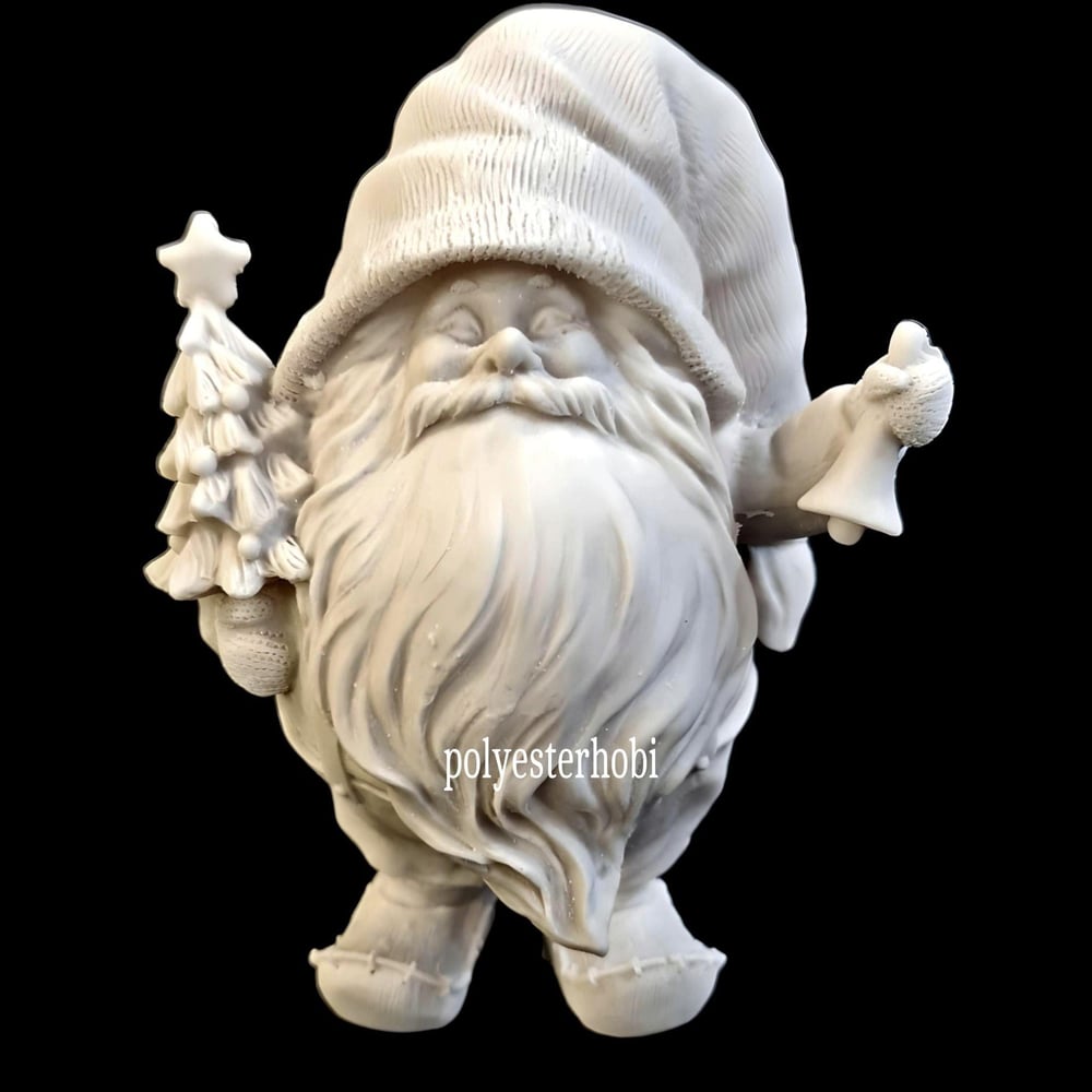 OB 1942 - Noel Baba Çam Ağaç Detaylı Ham Polyester Obje