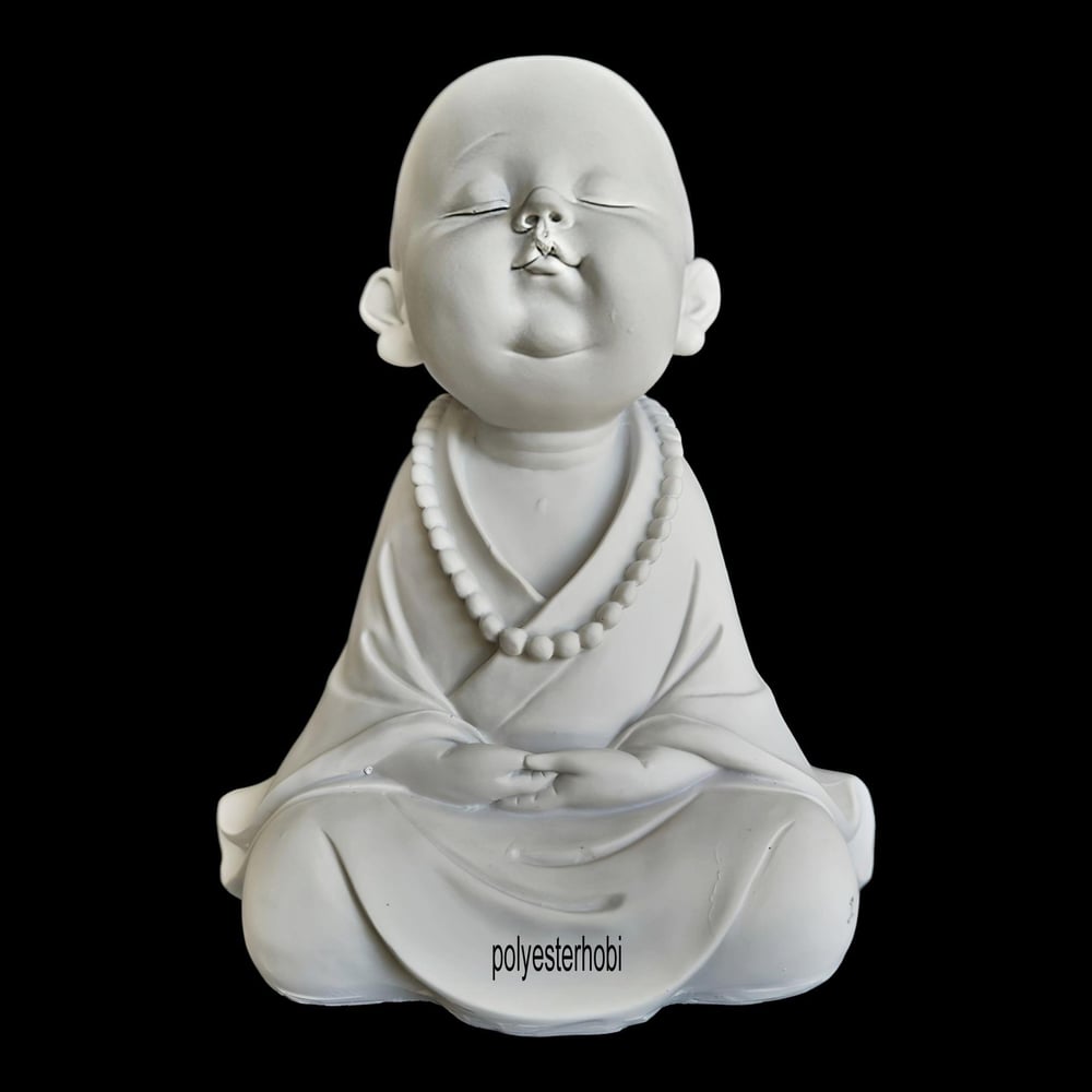 OB 2151 - Buda Meditasyon Yapan Ham Polyester Dekoratif Obje