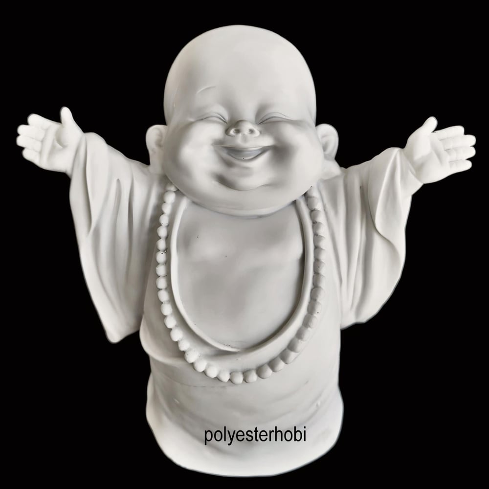 OB 2152 - Buda Neşeli Ham Polyester Dekoratif Obje