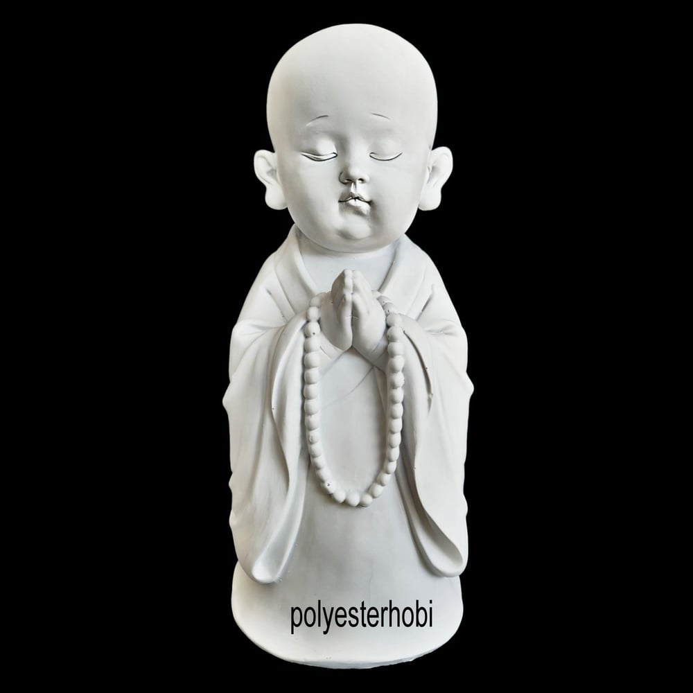 OB 2153 - Buda Meditasyon Yapan Heykel Ham Polyester Dekoratif Obje
