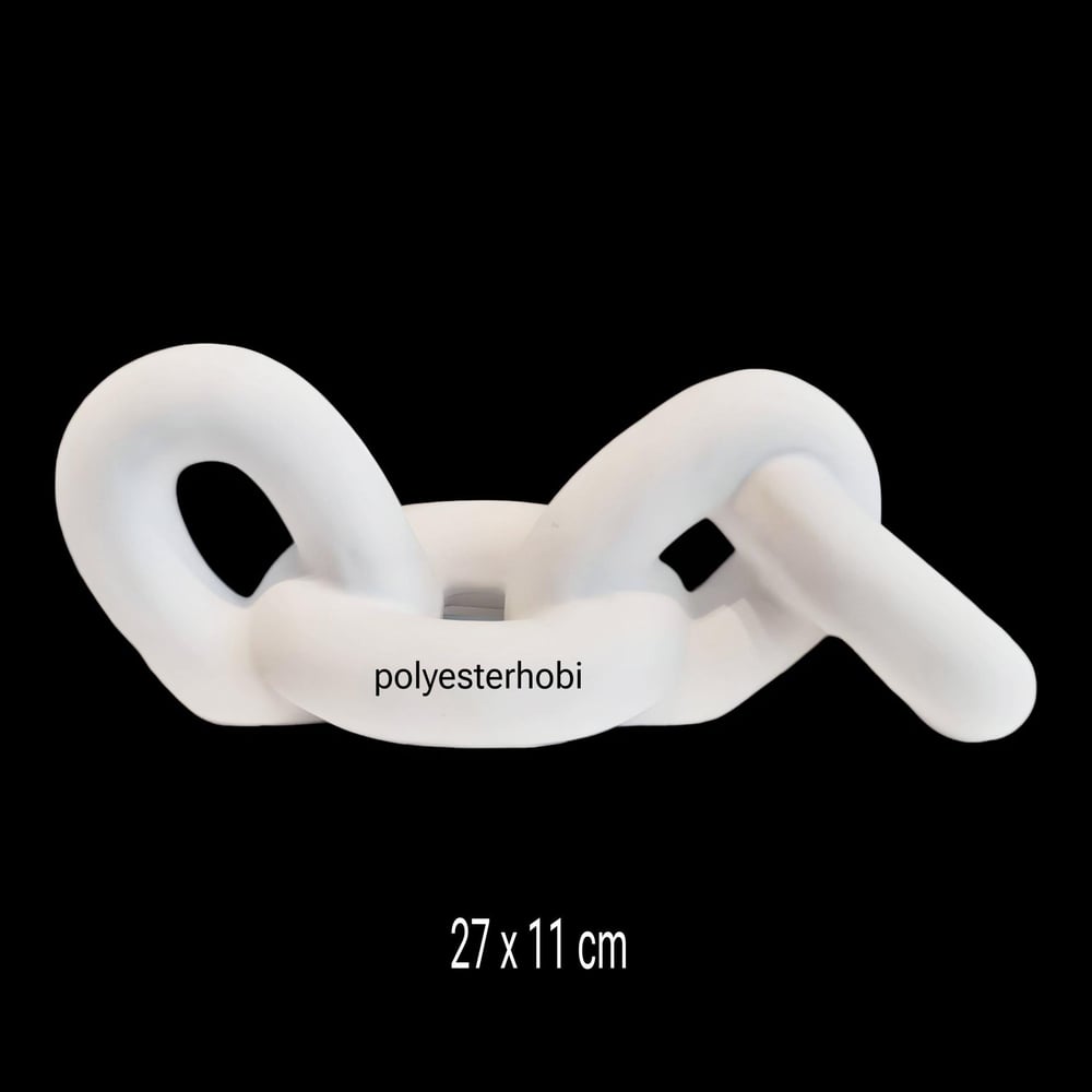 OB 2184 - Zincir Modern Ham Polyester Dekoratif Obje