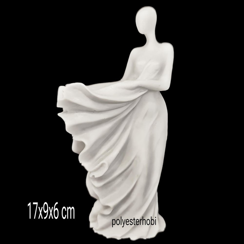OB 2194 - Modern Soyut Kız Mumluk Ham Polyester Dekoratif Obje