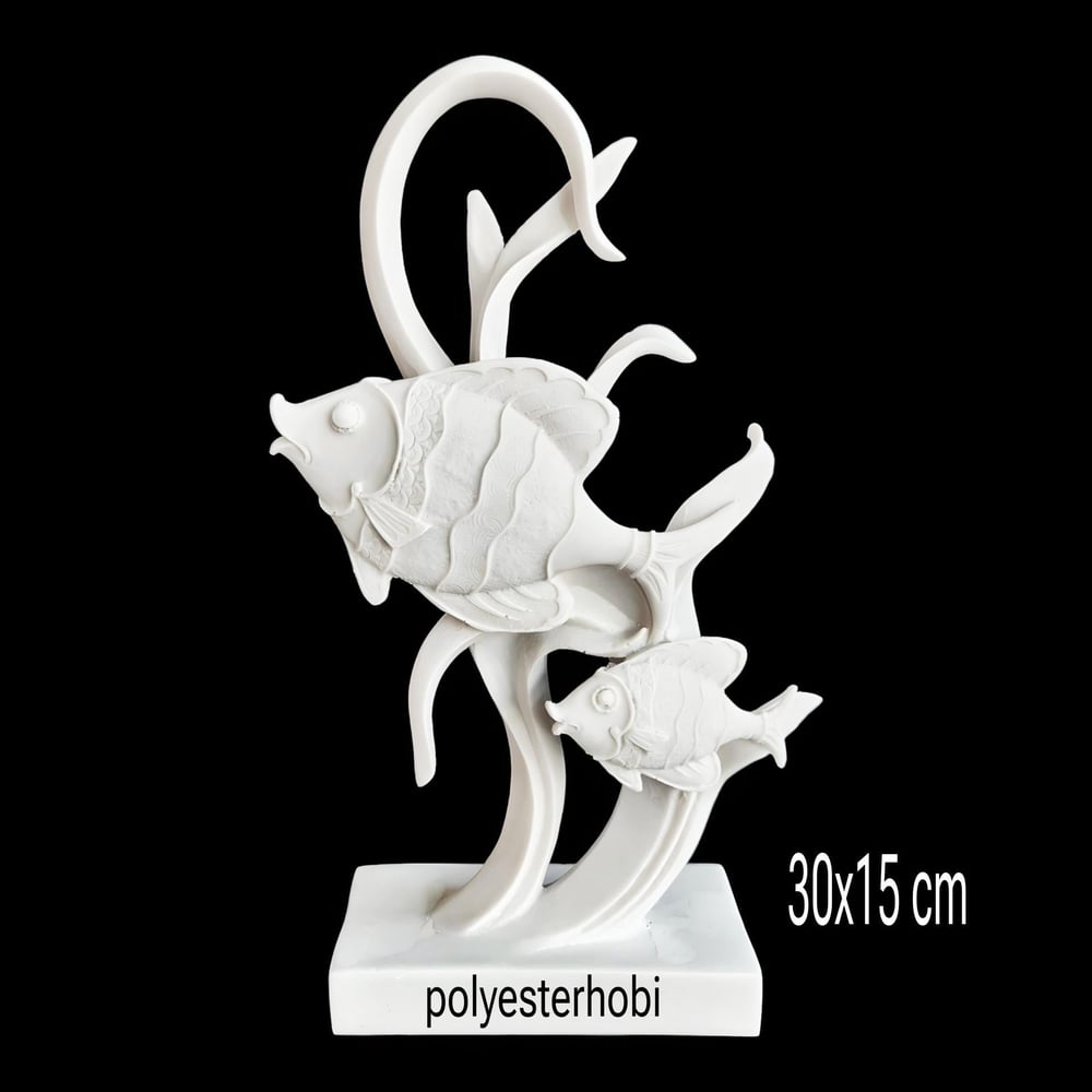 OB 2217 - Balık Biblo Ham Polyester Dekoratif Obje