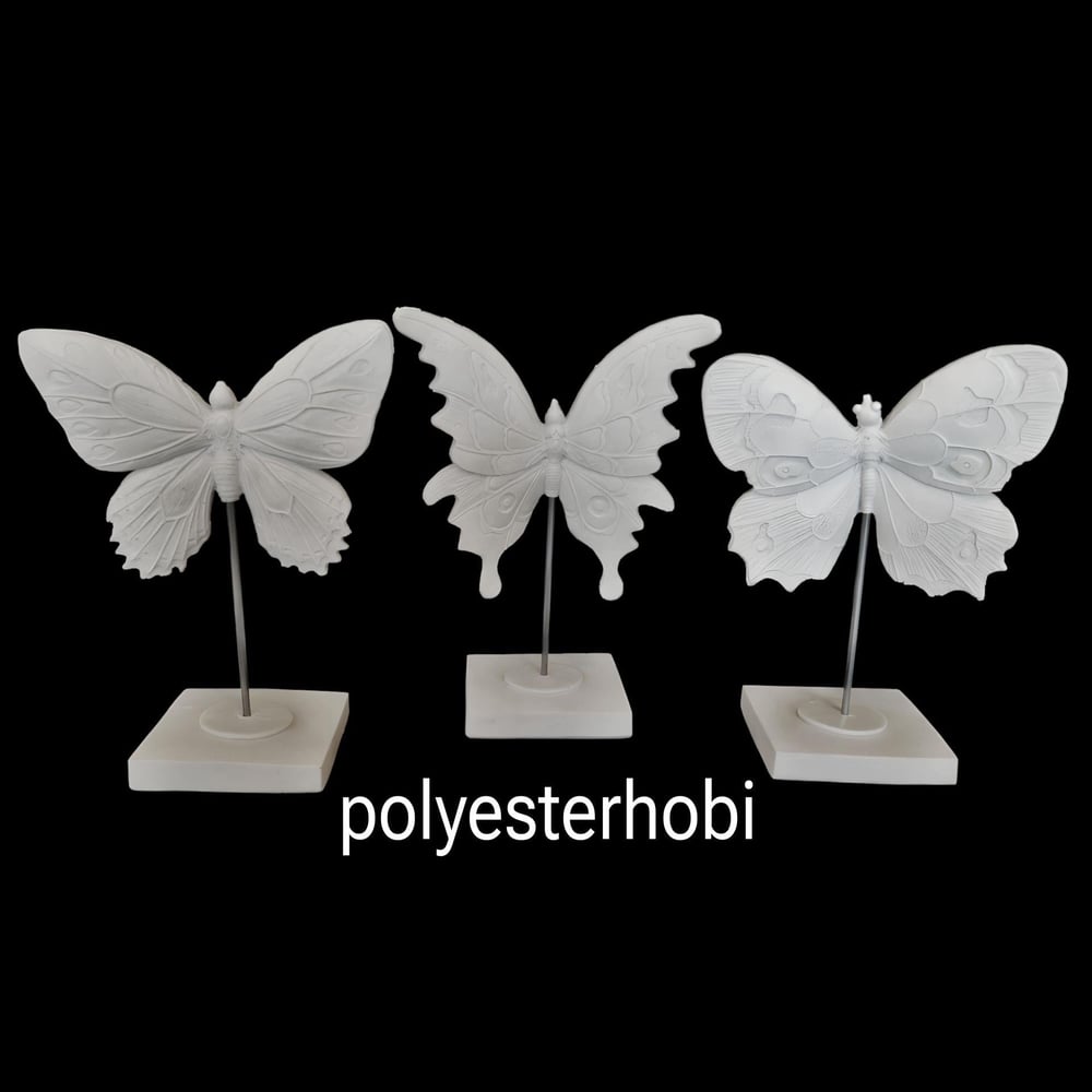 OB 2328 - Kelebek Kaideli Ham Polyester Dekoratif Obje 2