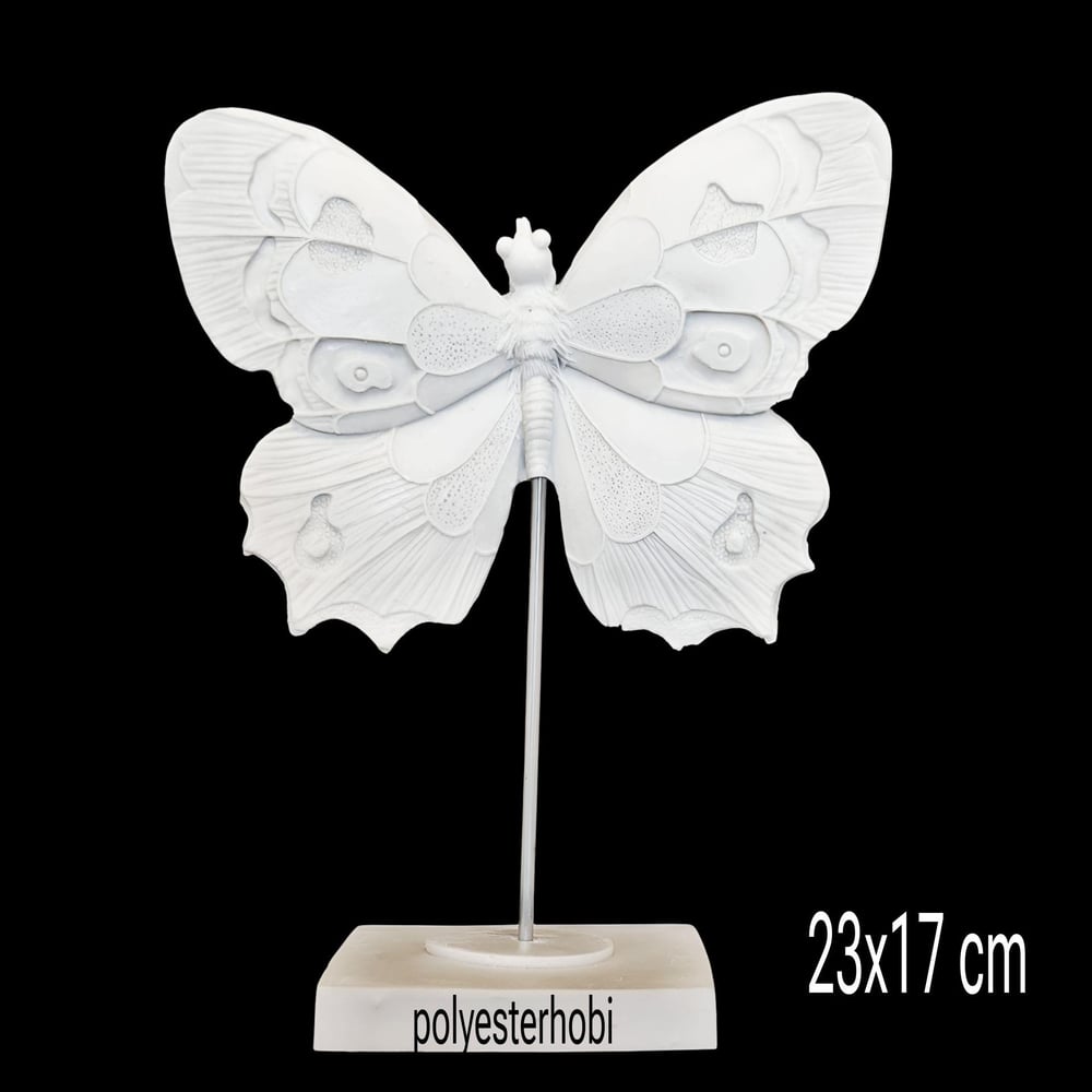 OB 2329 - Kelebek Kaideli Ham Polyester Dekoratif Obje 3