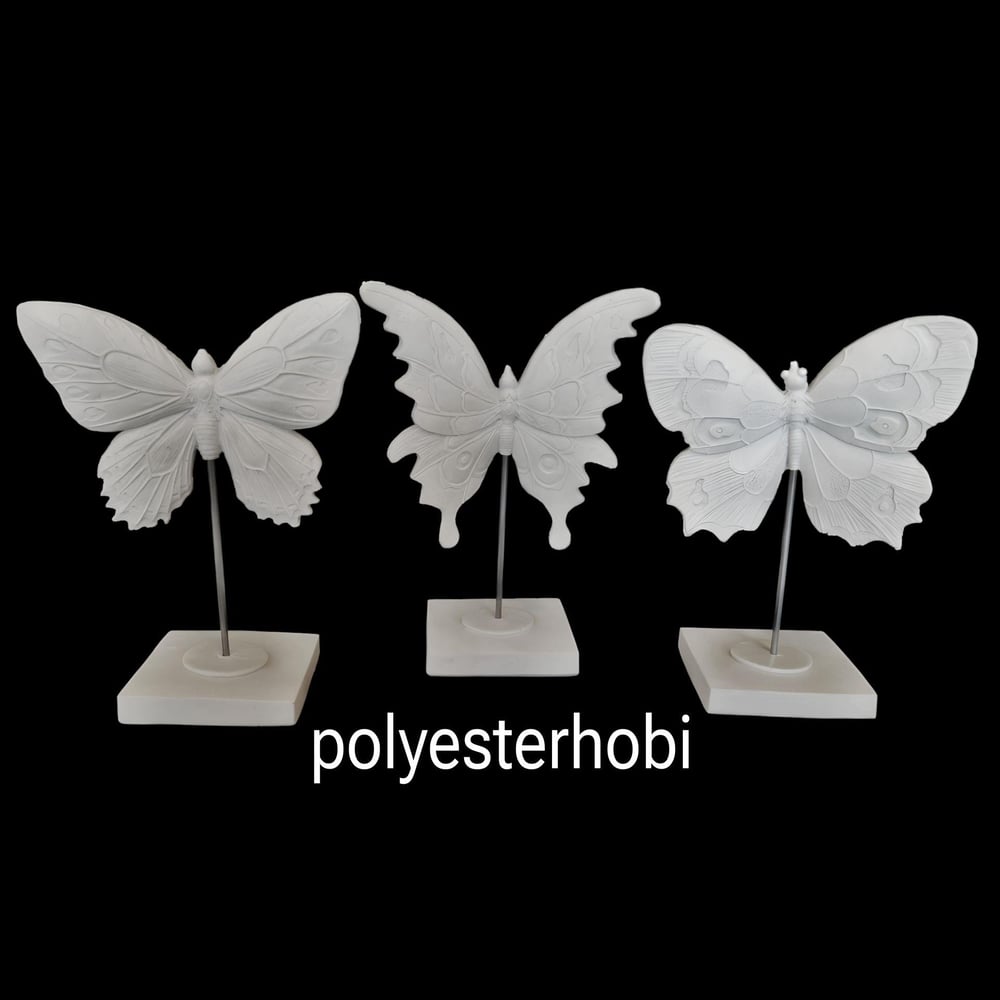 OB 2329 - Kelebek Kaideli Ham Polyester Dekoratif Obje 3