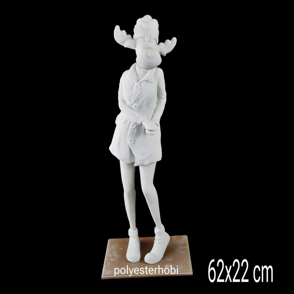 OB 2353 - Dev Geyik Hanım Ham Polyester Obje