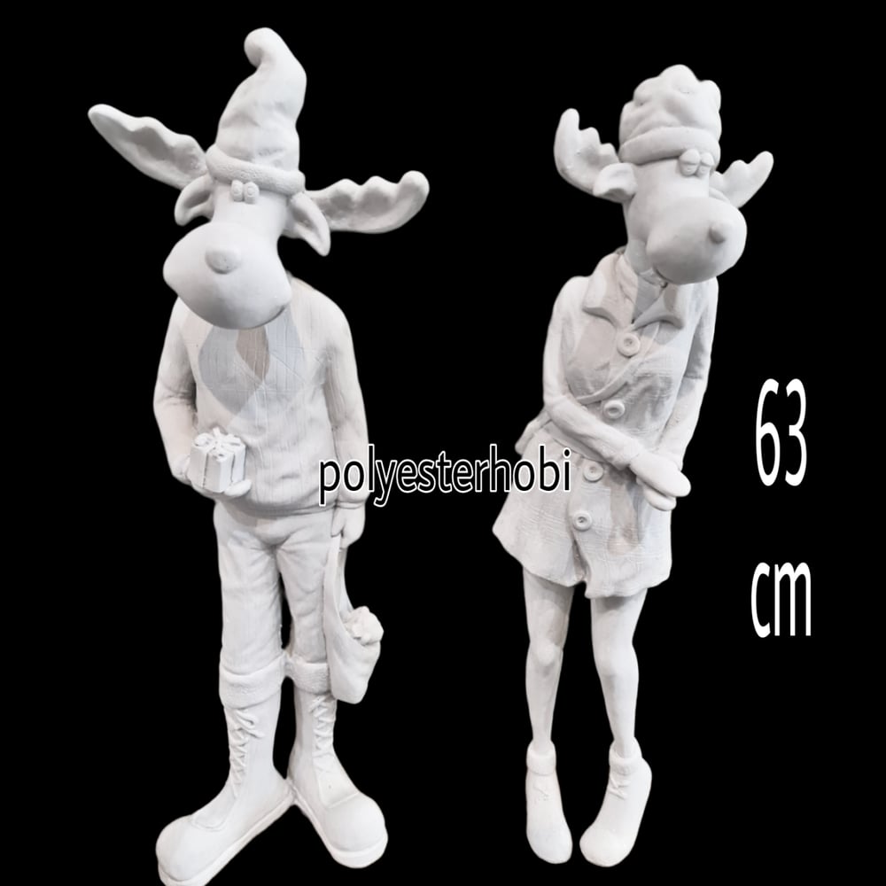 OB 2353 - Dev Geyik Hanım Ham Polyester Obje