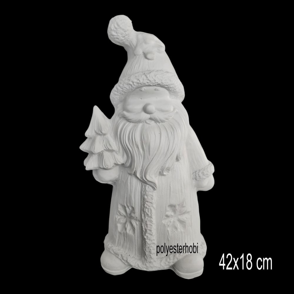 OB 2367 - Noel Baba Büyük Büst Ham Polyester Dekoratif Obje