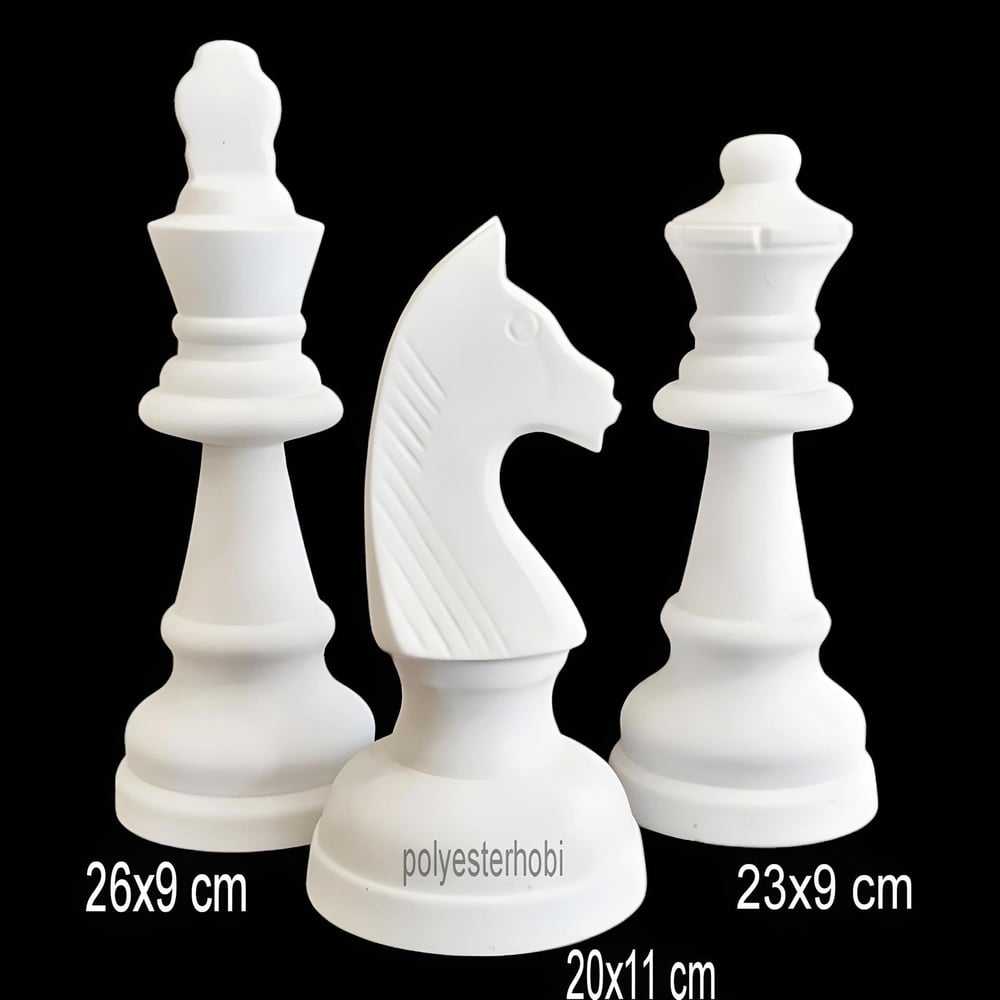 OB 2375 - Satranç Takım Masaüstü Ham Polyester Dekoratif Obje