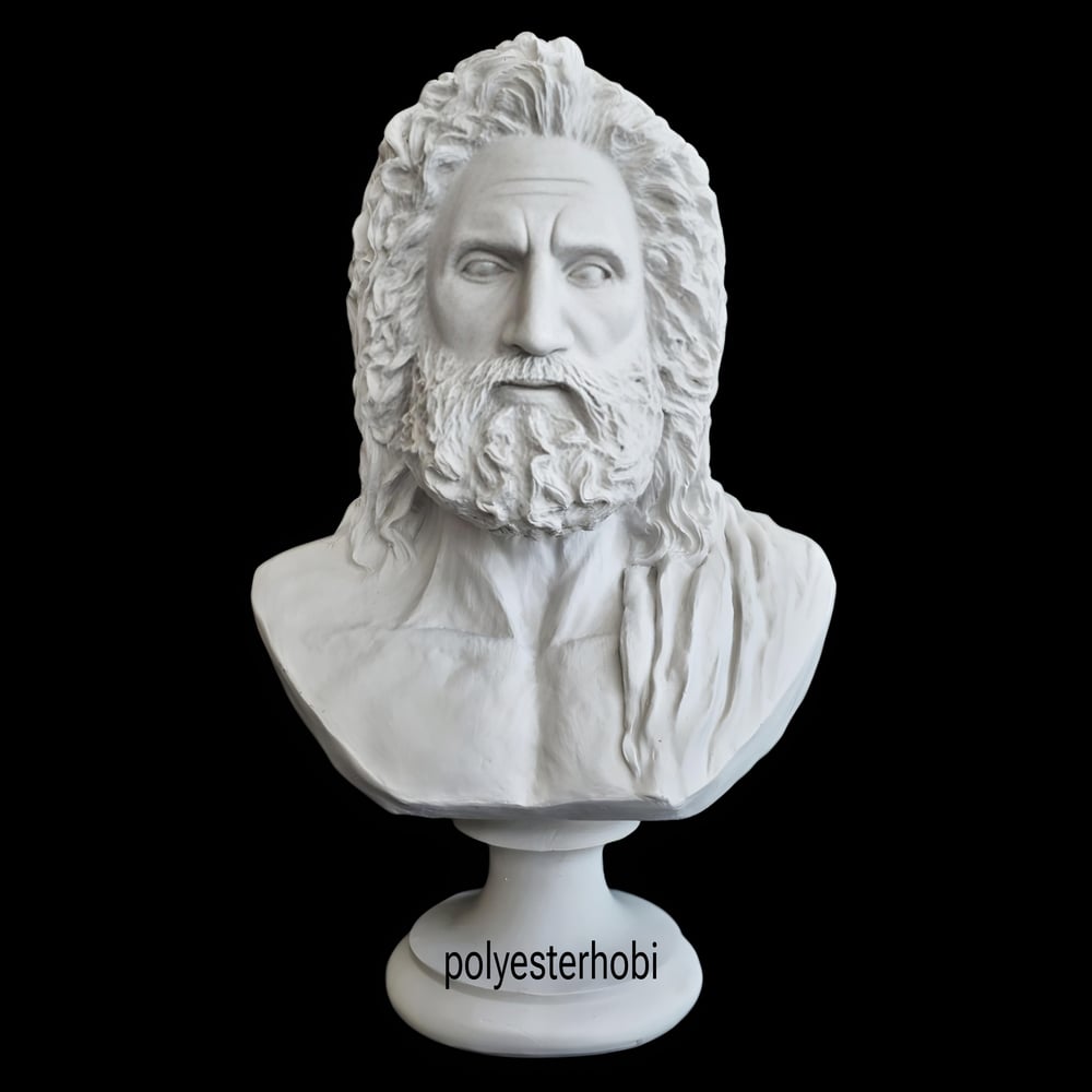 OB 2416 - Zeus Büst Heykel Ham Polyester Obje