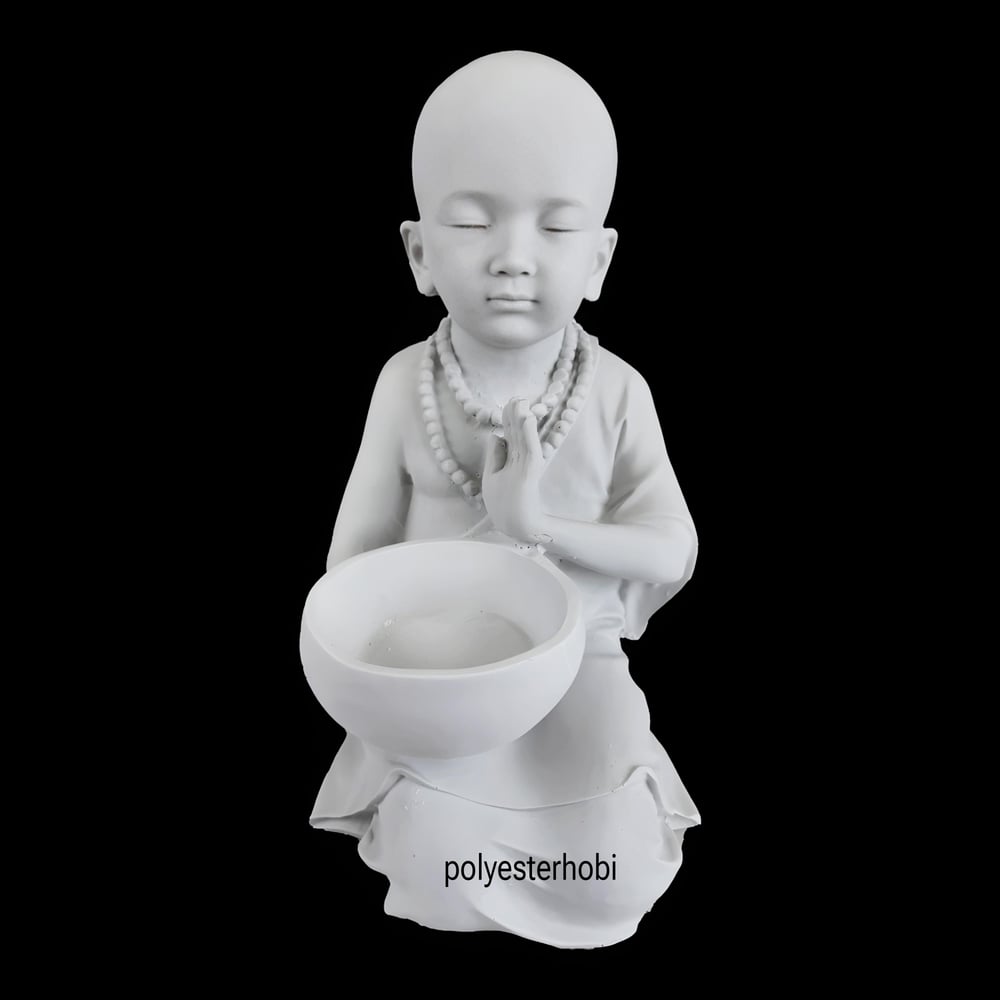 OB 2441 - Buda Çanaklı Ham Polyester Dekoratif Ev Dekorasyon Obje