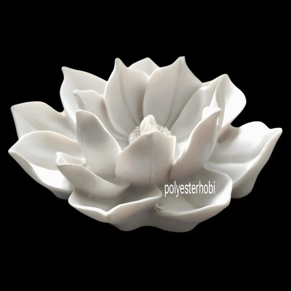 Ob 2475 - Lotus Nilüfer Çiçeği Ham Polyester Asılabilir Duvar ve Masaüstü Dekor