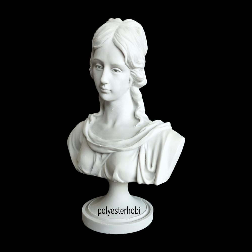 Ob 2514 - Hera Mitolojik Heykel Ham Polyester Büst Ev , Ofis Dekor