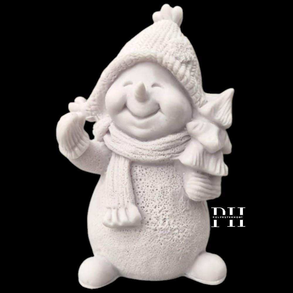 Ob 2538 - Kardanadam Çam Detaylı Biblo Ham Polyester Yılbaşı Ev Dekor