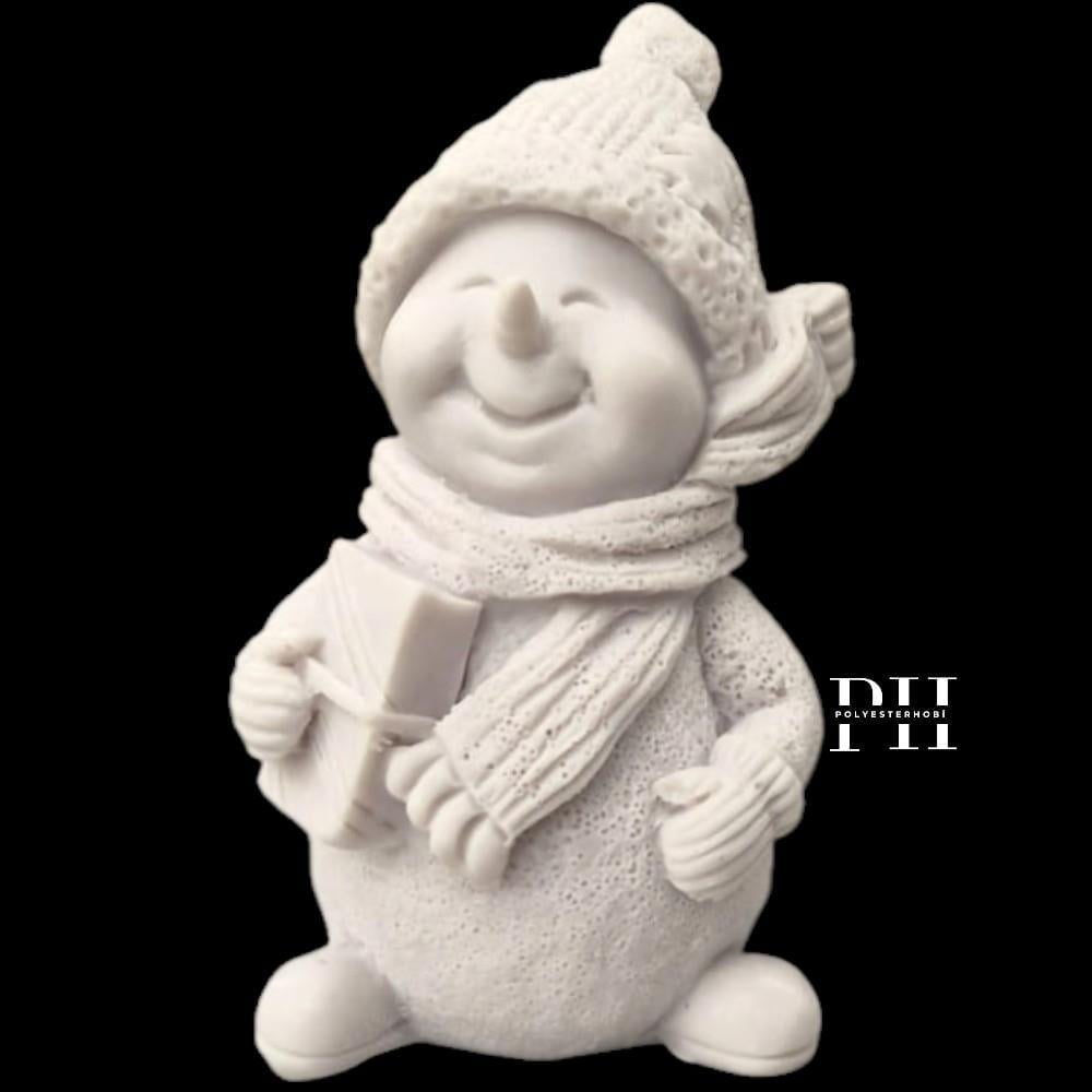 Ob 2539 - Kardanadam Hediye Detaylı Biblo Ham Polyester Yılbaşı Ev Dekor