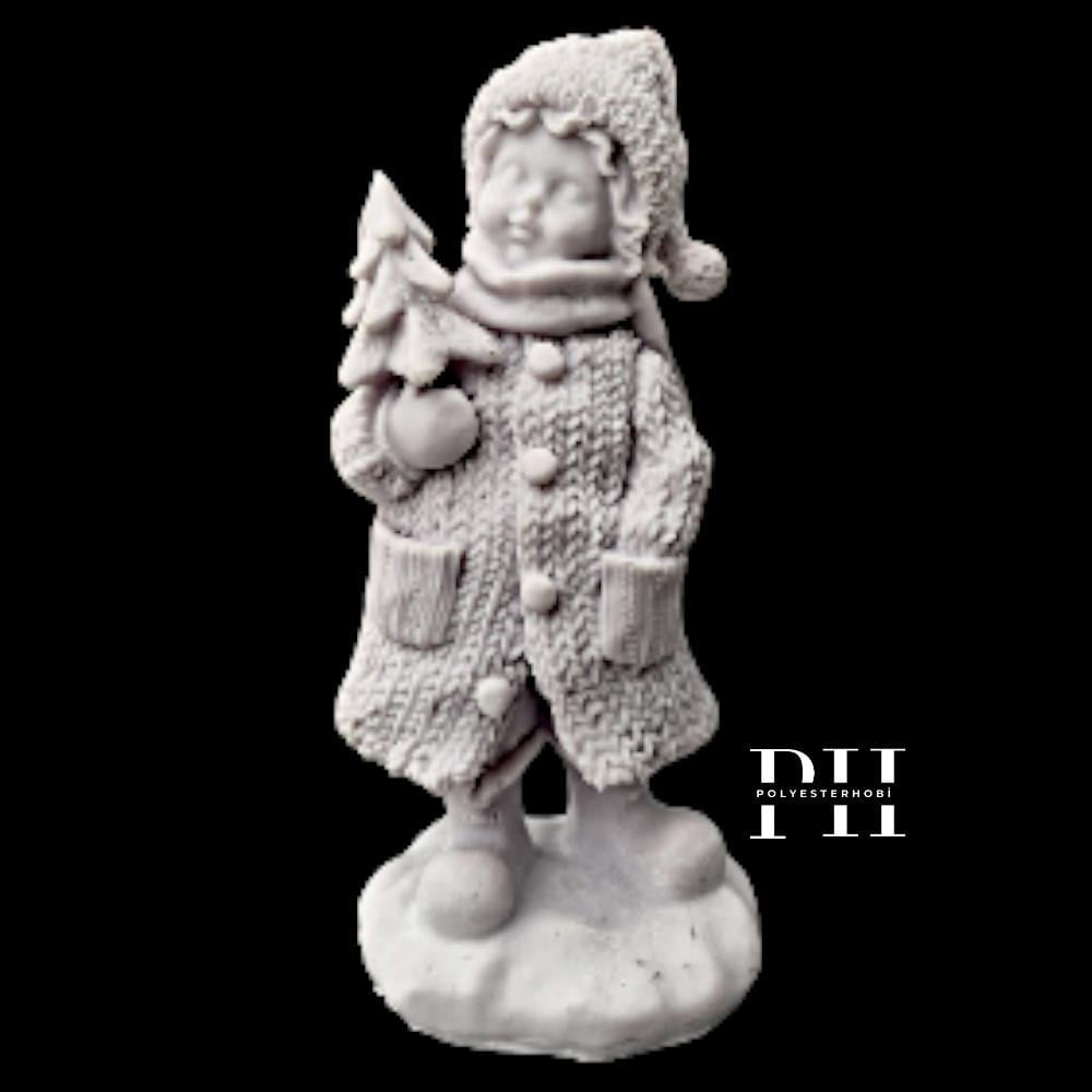 Ob 2544 - Paltolu Çocuk Biblo Ham Polyester Yılbaşı Ev Dekor