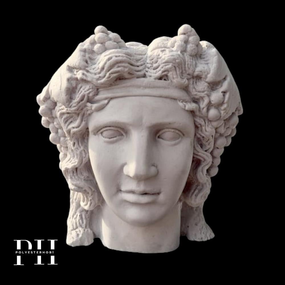 Ob 2557 - Dionysos Heykel Ham Polyester Ev ,Ofis Dekoratif Büst