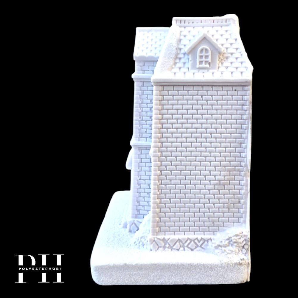 Ob 2593 - Kış Evi Malikane Polyester Ev Dekoratif Obje