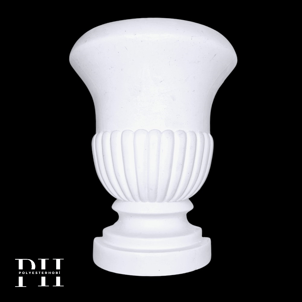 Ob 2613 - Yarım Saksı Ham Polyester Dekoratif Duvar Obje