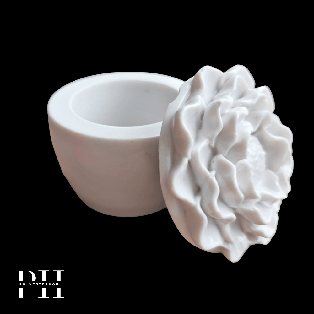 Ob 2630 - Çiçek Kutu Ham Polyester Dekoratif Obje