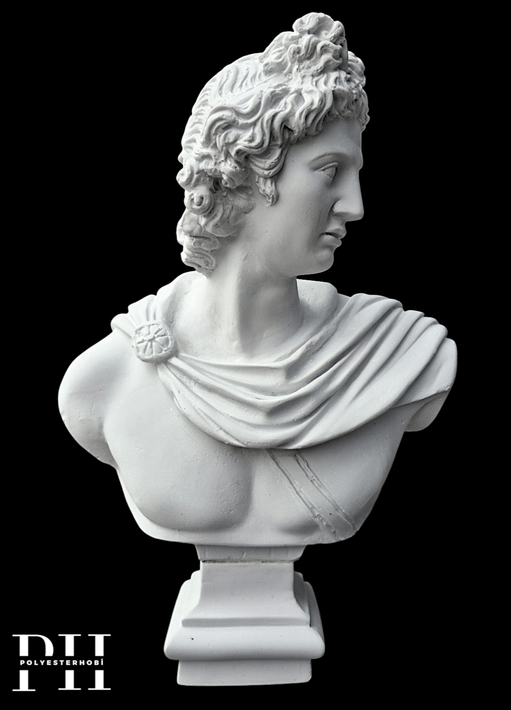 OB 2708 - Dev Athena Büst Mitolojik Heykel Ham Polyester Obje (50 x 35 cm)