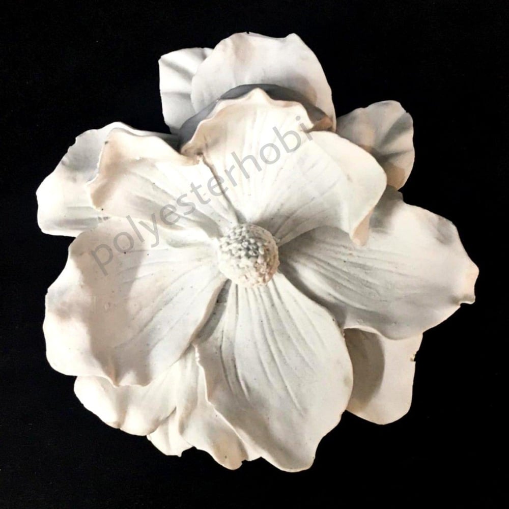 Ob 579 - Hibiscus Çiçeği Ham Polyester Obje