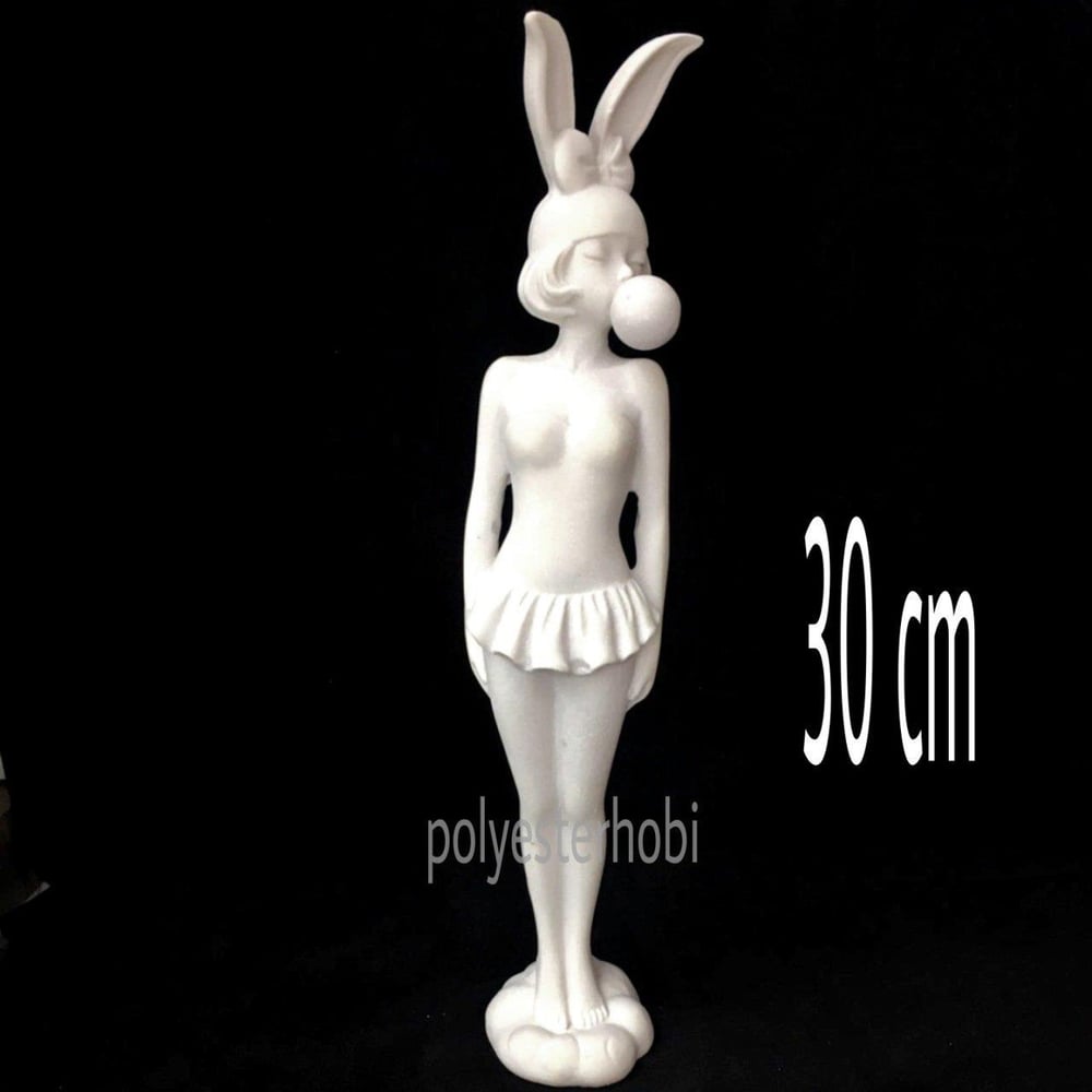 OB 916 - MİKİ TAVŞAN KIZ 2 HAM POLYESTER BİBLO