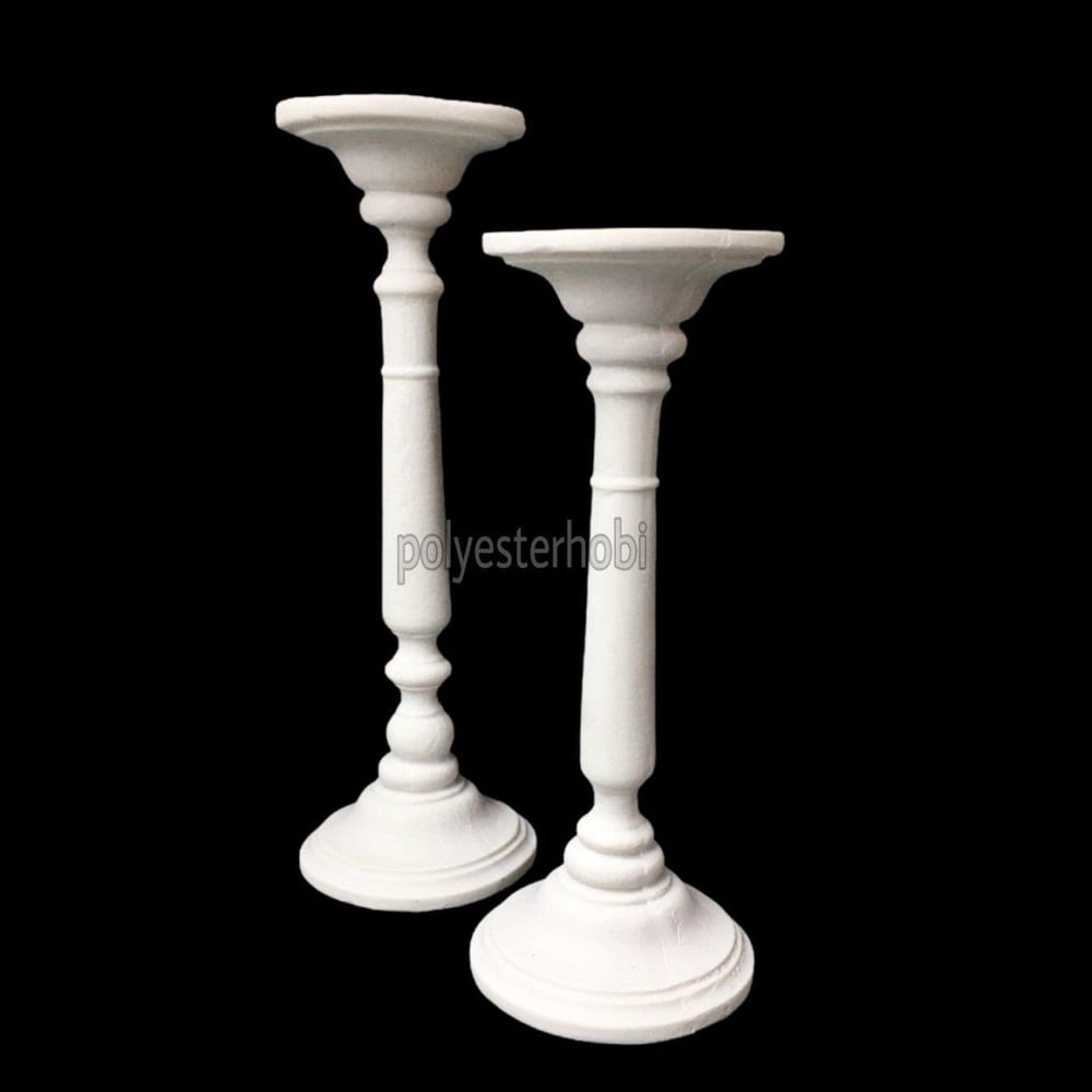 SA 219 - Narin Şamdan 2 Li Set Ham Polyester Obje
