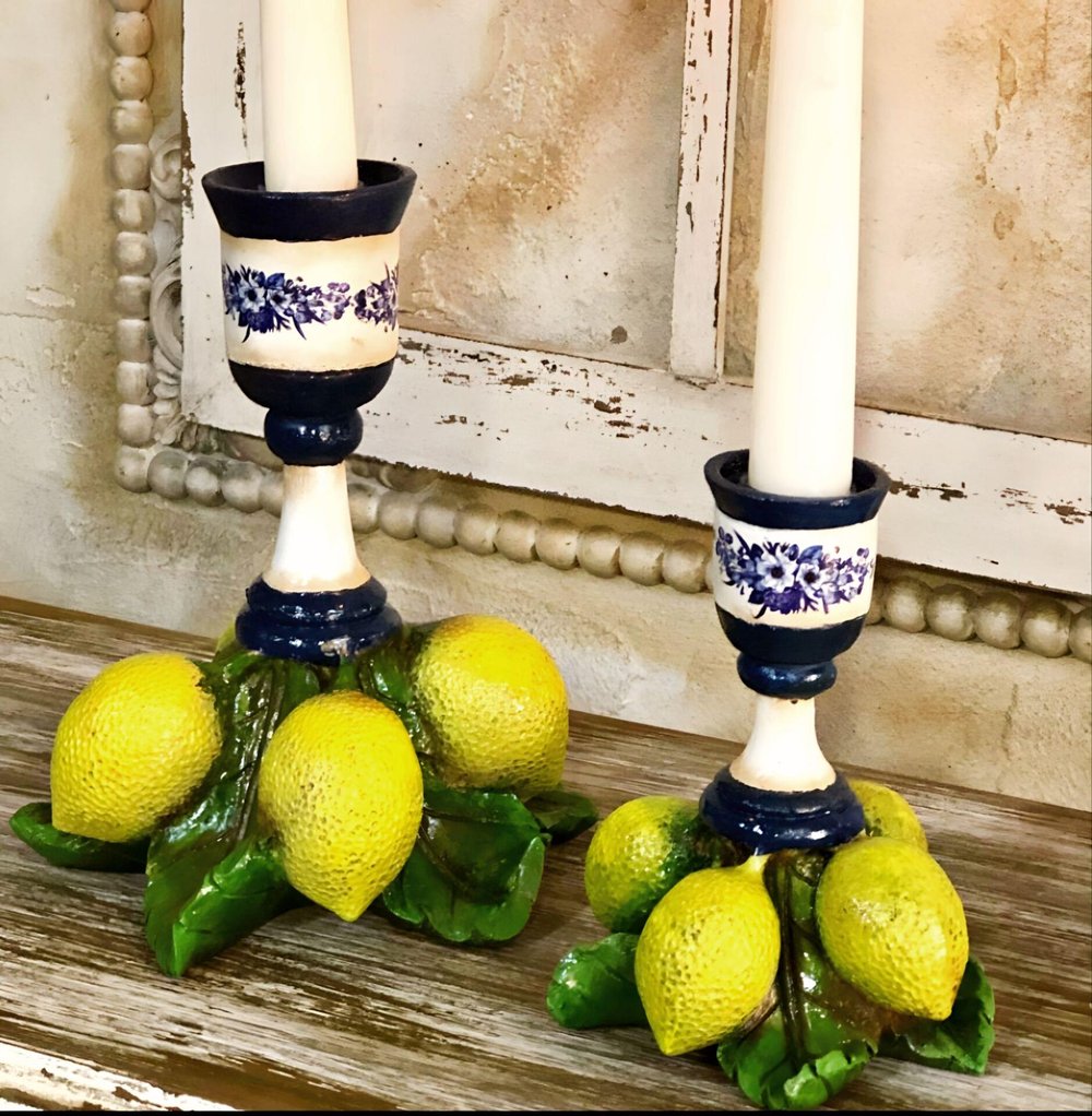 Sa 260 - Limonlu Şamdan Ham Polyester Dekor