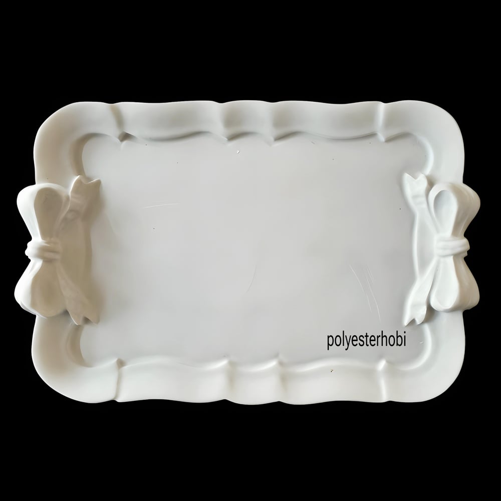 Te 135 - Fiyonklu Kahve Tepsi Ham Polyester Sunumluk