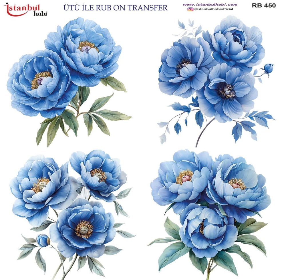 Ütü İle Baskı Transfer Kumaş Ve Ahşap Rubon 30 x 30 cm Evler Ve Manzaralar RB 450