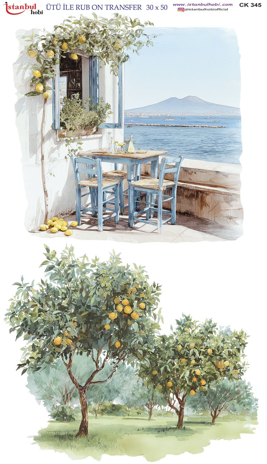 Ütü İle Baskı Transfer Kumaş Ve Ahşap Rubon 30 x 50 cm CK 345