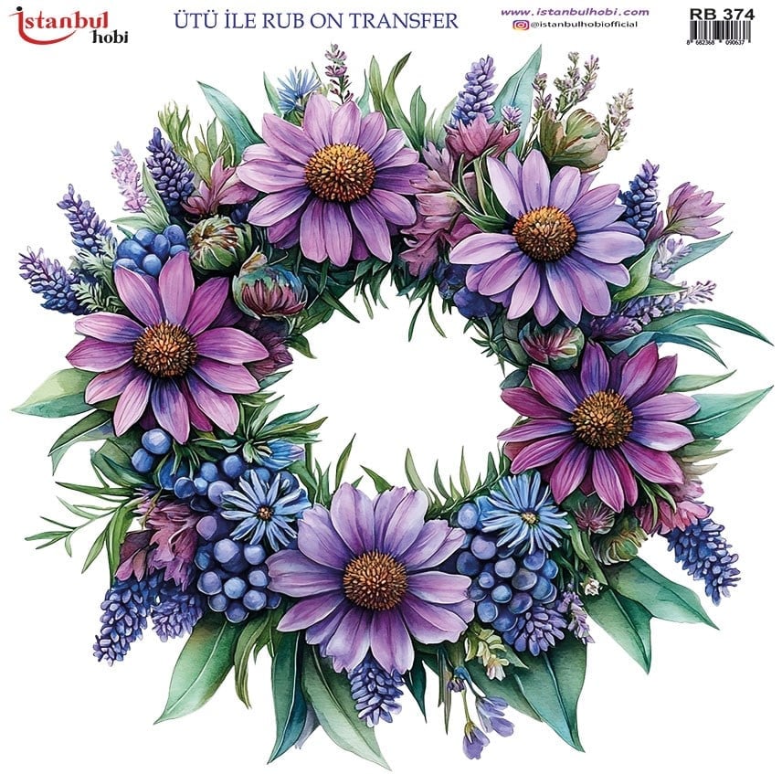 Ütü İle Baskı Transfer Kumaş Ve Ahşap Rubon 30 x 30 cm Kaplan Desenli RB 374