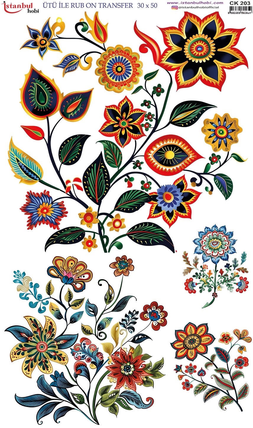 Ütü İle Baskı Transfer Kumaş Ve Ahşap Rubon 30 x 50 cm CK 203