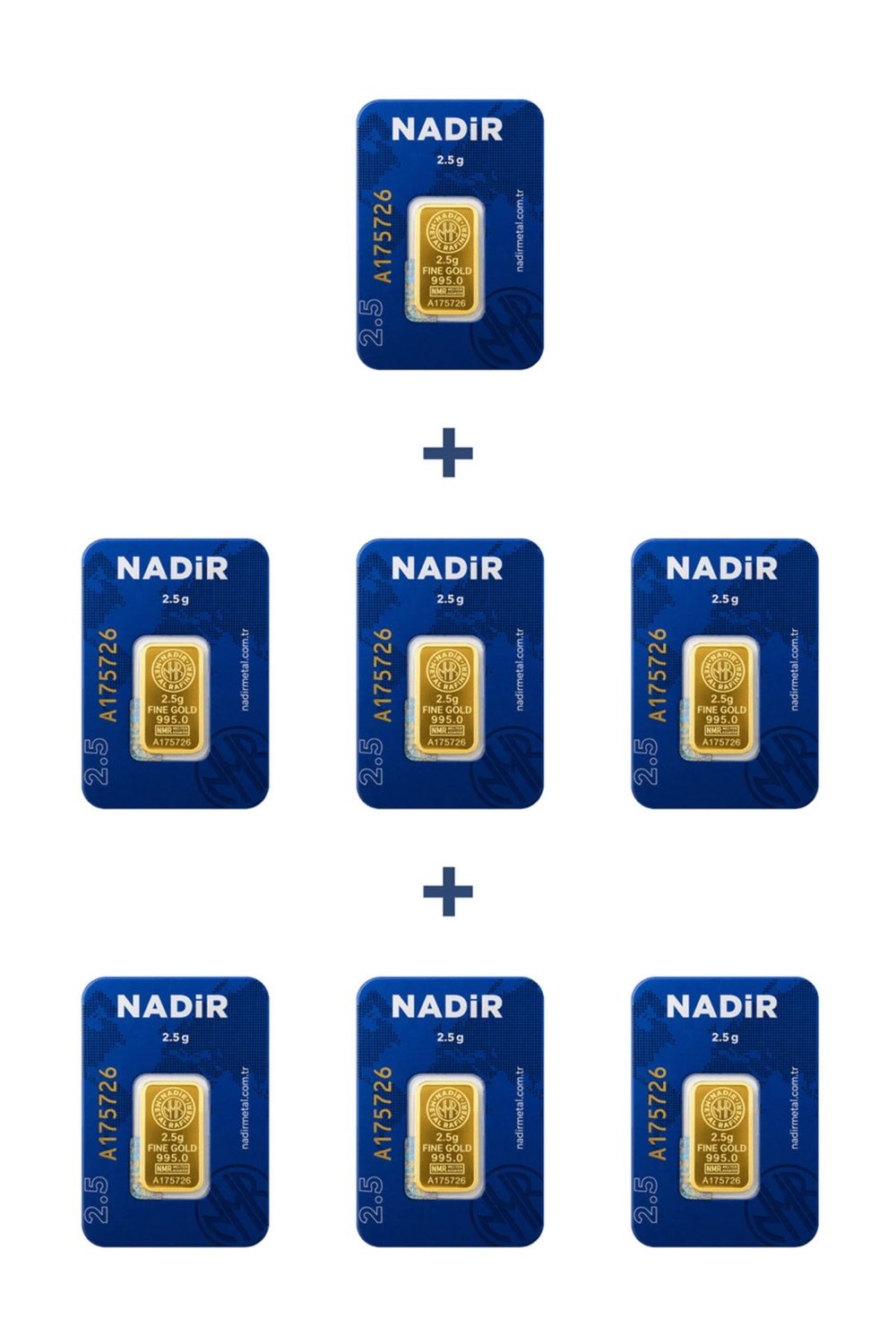24 Ayar 17,5 Gram Külçe Altın (7 Adet 2,5 Gram Külçe Altın )