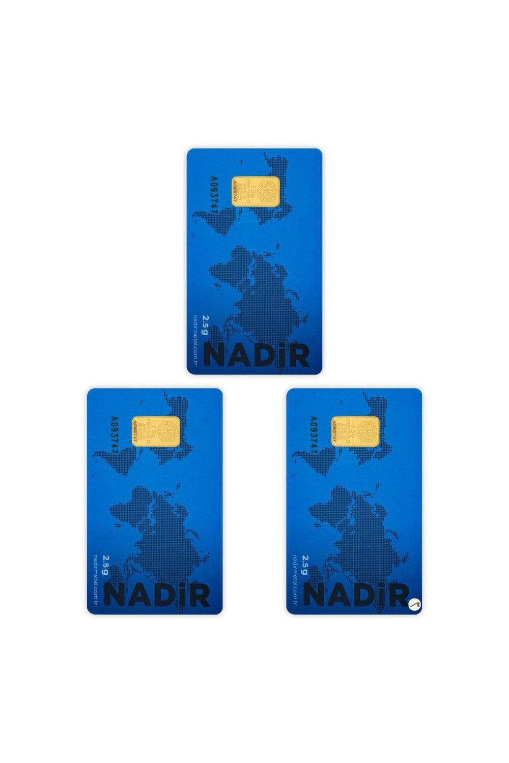 3 Adet 2.5 gr 24 Ayar NadirGold Gram Altın