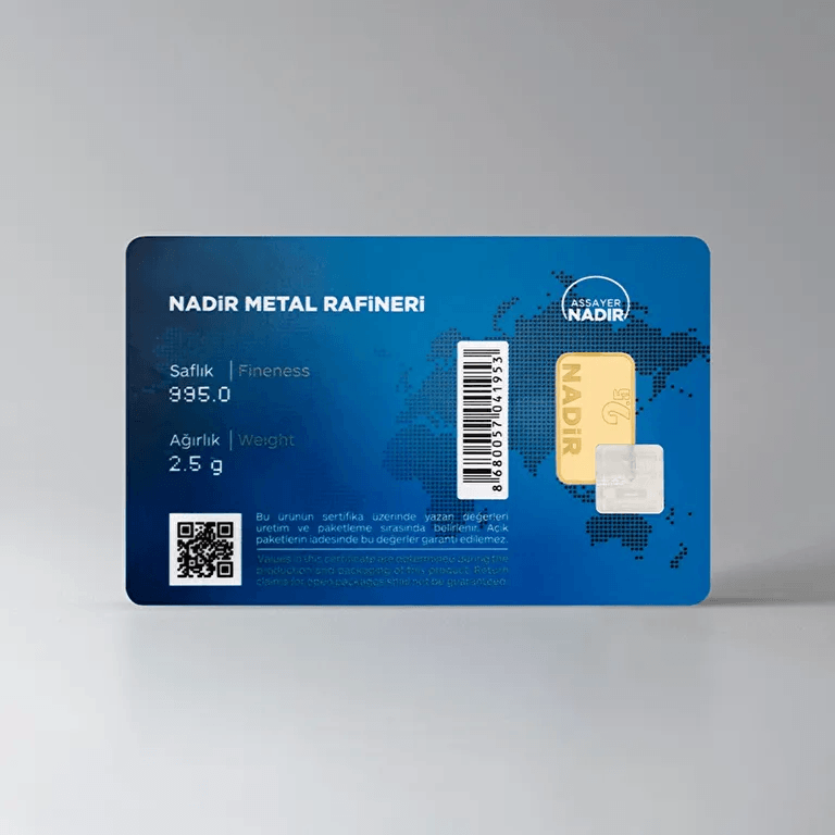 Nadir Gold 24 Ayar 2,5 Gram Külçe Altın